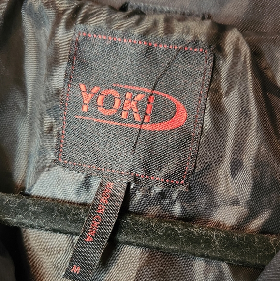 Yoki Quilted Sleeve Longer Length Black Rain Jacket, Size M - Picture 4 of 7